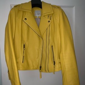 Joie Yellow Motorcycle Jacket